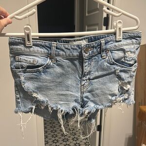 BKE STELLA Distressed Denim Shorts